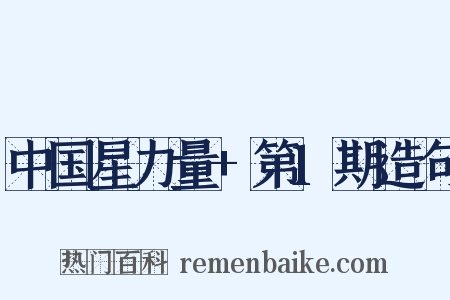 中国星力量+第1期造句是什么意思的图片